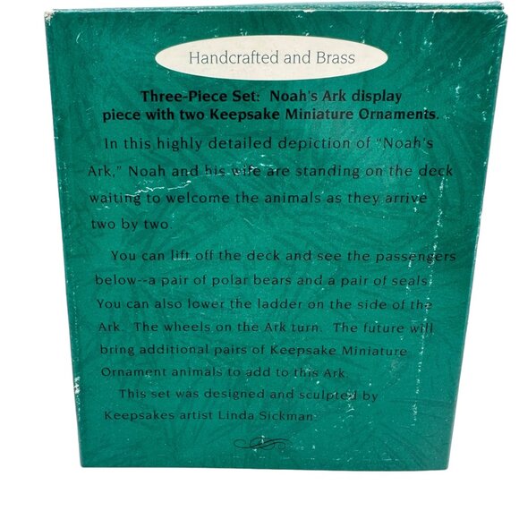 Hallmark Keepsake Ornament Noah's Ark Three Piece Set Special Edition Handcrafte - Picture 11 of 13